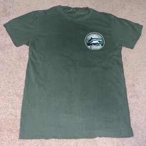 green shark topsail island tshirt